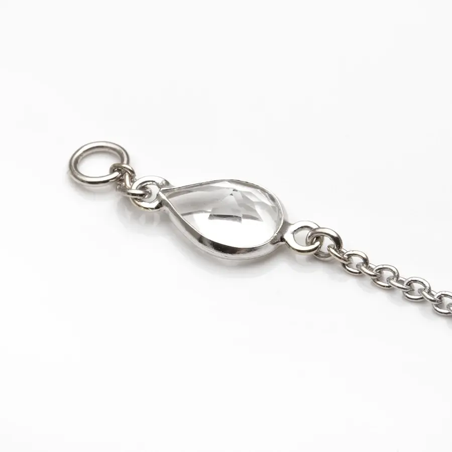Piercing Charm von Hialeah mit weißem Topaz aus Weißgold