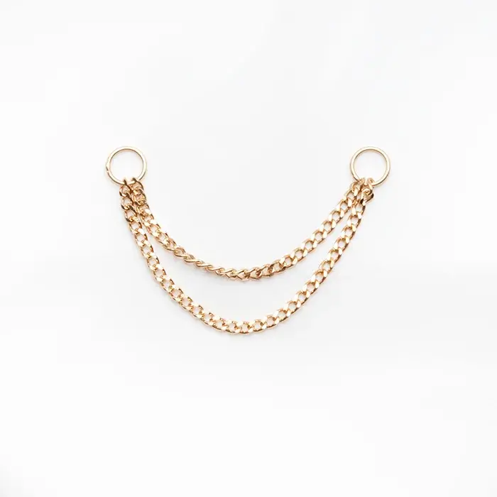 Double Gold Chain für Ohr Piercings