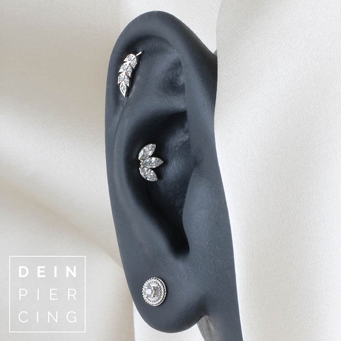 Ohr Styling mit Anatometal Marquise Fan aus Rosegold
