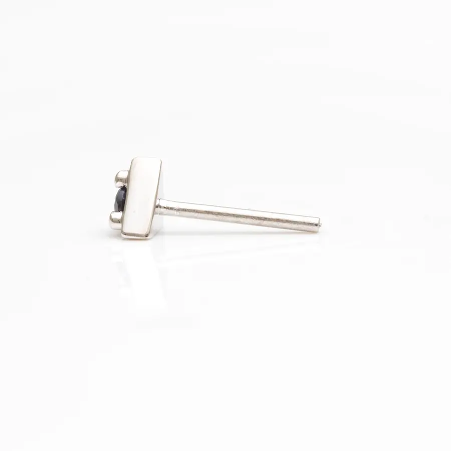 Thumbnail: Weißgold Piercingschmuck von ModernMood für Tragus Piercing