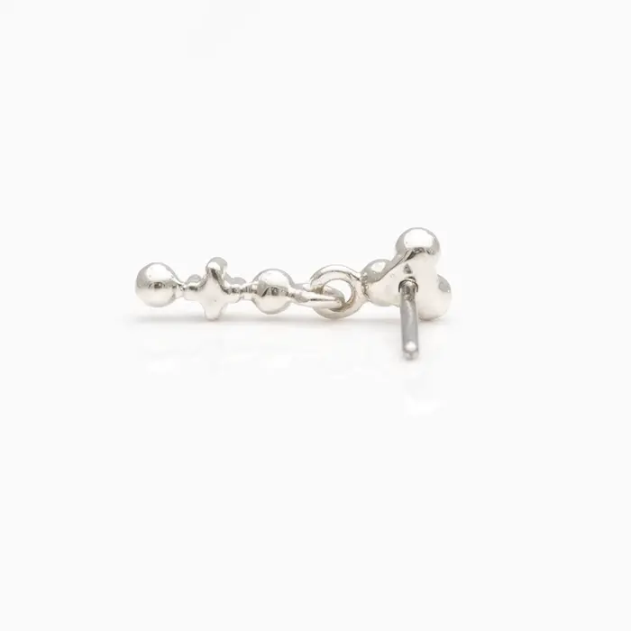 Miniaturbild: Jett für Helix Piercings aus Weißgold mit klarem Zirkonia