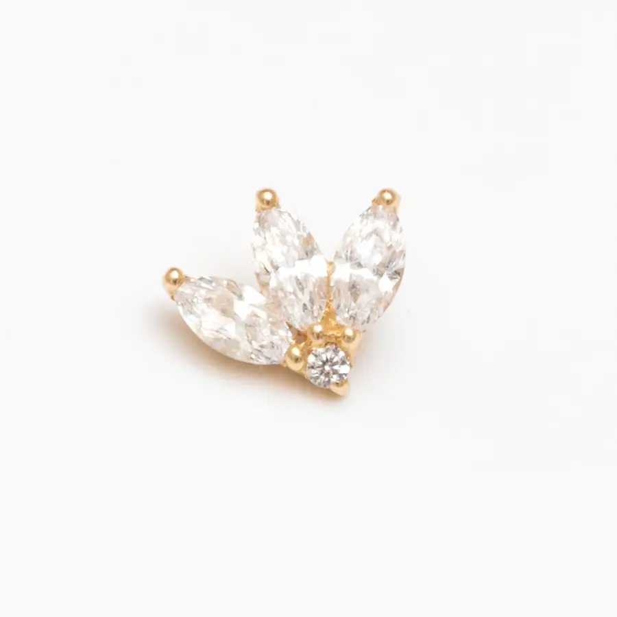 Marquise Fan aus Gelbgold für Conch Piercing von TSAR