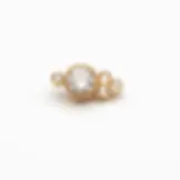 Conch Piercing Schmuck aus Gelbgold mit klaren Zirkonia