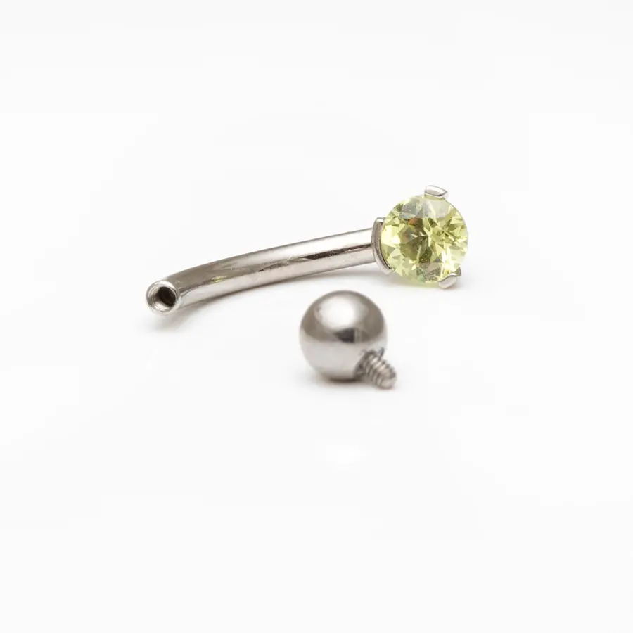 Kleines Bauchnabelpiercing aus Titan von Industrial Strength
