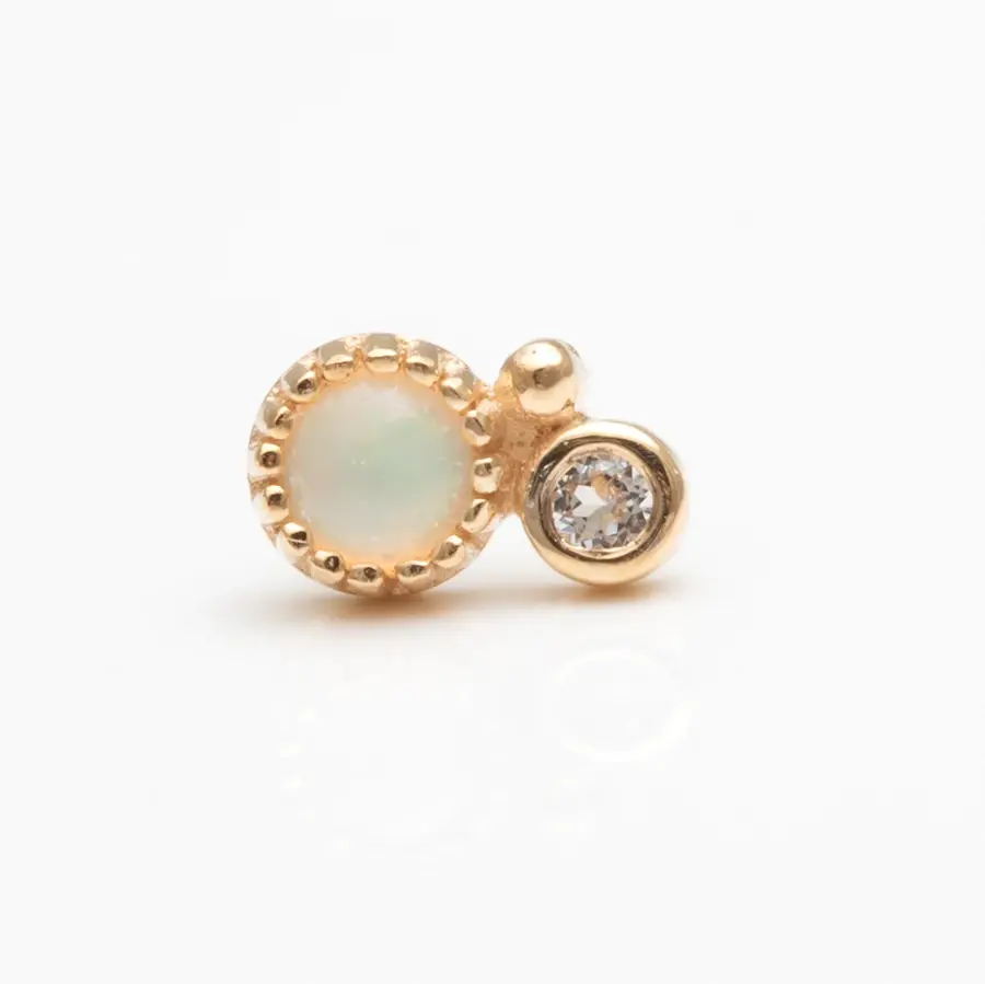 Twinette von Beatti aus Gelbgold mit Opal