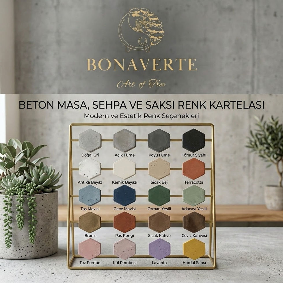bonsai saksı renk kartelası bonaverte dekorasyon