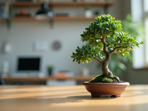 Mini Yapay Bonsai ile Yapay Bonsai Dekorasyon Fikirleri