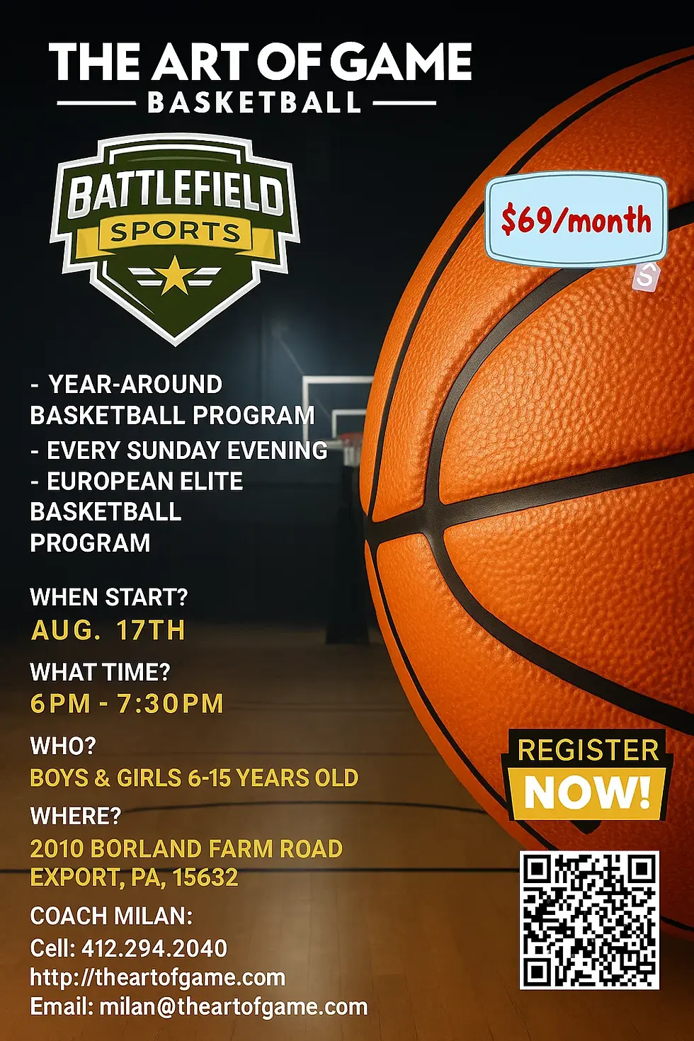 Art of Game - Sunday Night European Elite Basketball Training