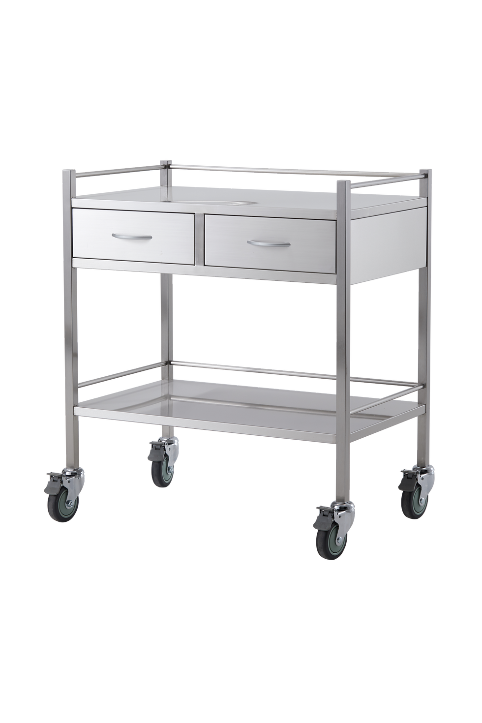 Thumbnail: Stainless Steel Double Trolley Two Drawer (Side By Side)