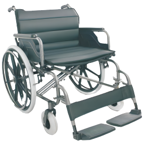 Heavy duty bariatric wheel chair with footrest