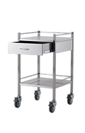 Stainless steel trolley with drawers
