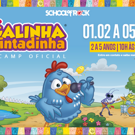 Galinha Pintadinha e School of Rock lançam Camp Musical para as férias.