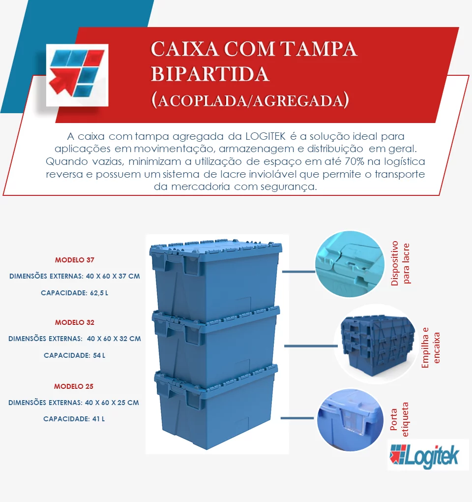 CAIXA COM TAMPA BIPARTIDA