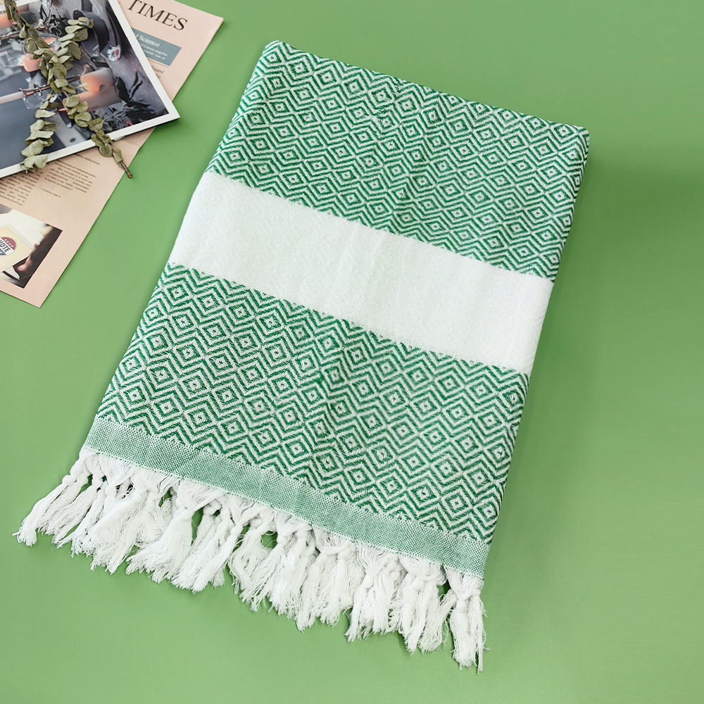 Striped Tassel Cotton Bath Beach Towel