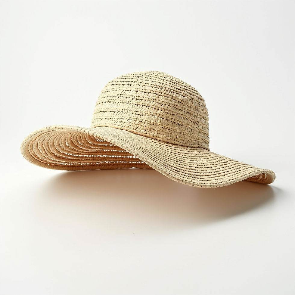 Cascading Raffia Visor
