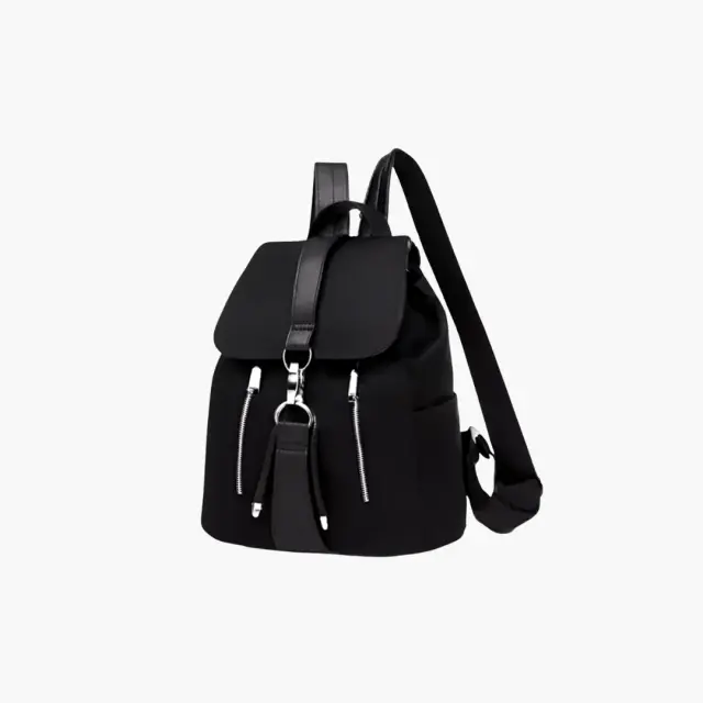 Mochila Feminina de Nylon Preta