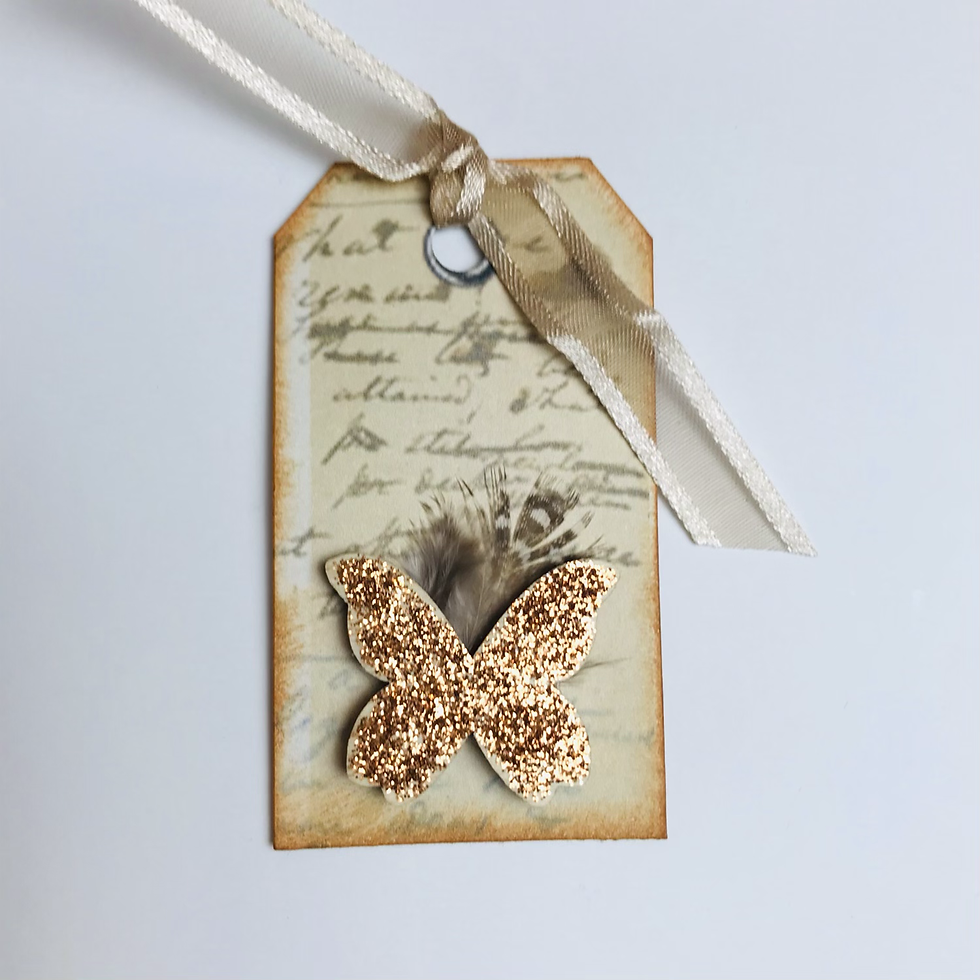Tag “ Rose Gold glitter butterfly”