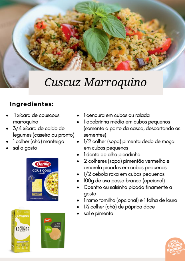 Receita de Cuscuz marroquino