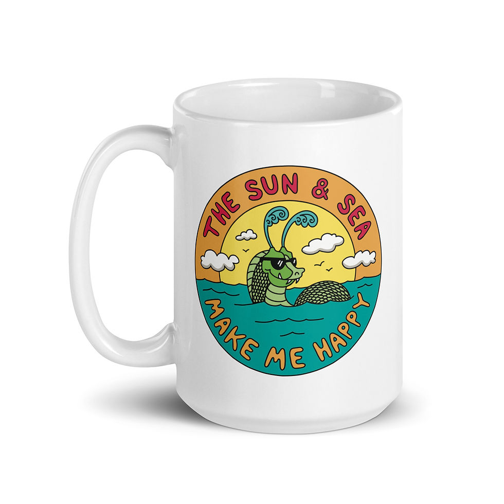 Thumbnail: Colorful Sea Serpent 15 oz Mug