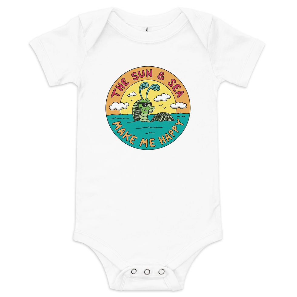 Thumbnail: Colorful Sea Serpent Baby One Piece