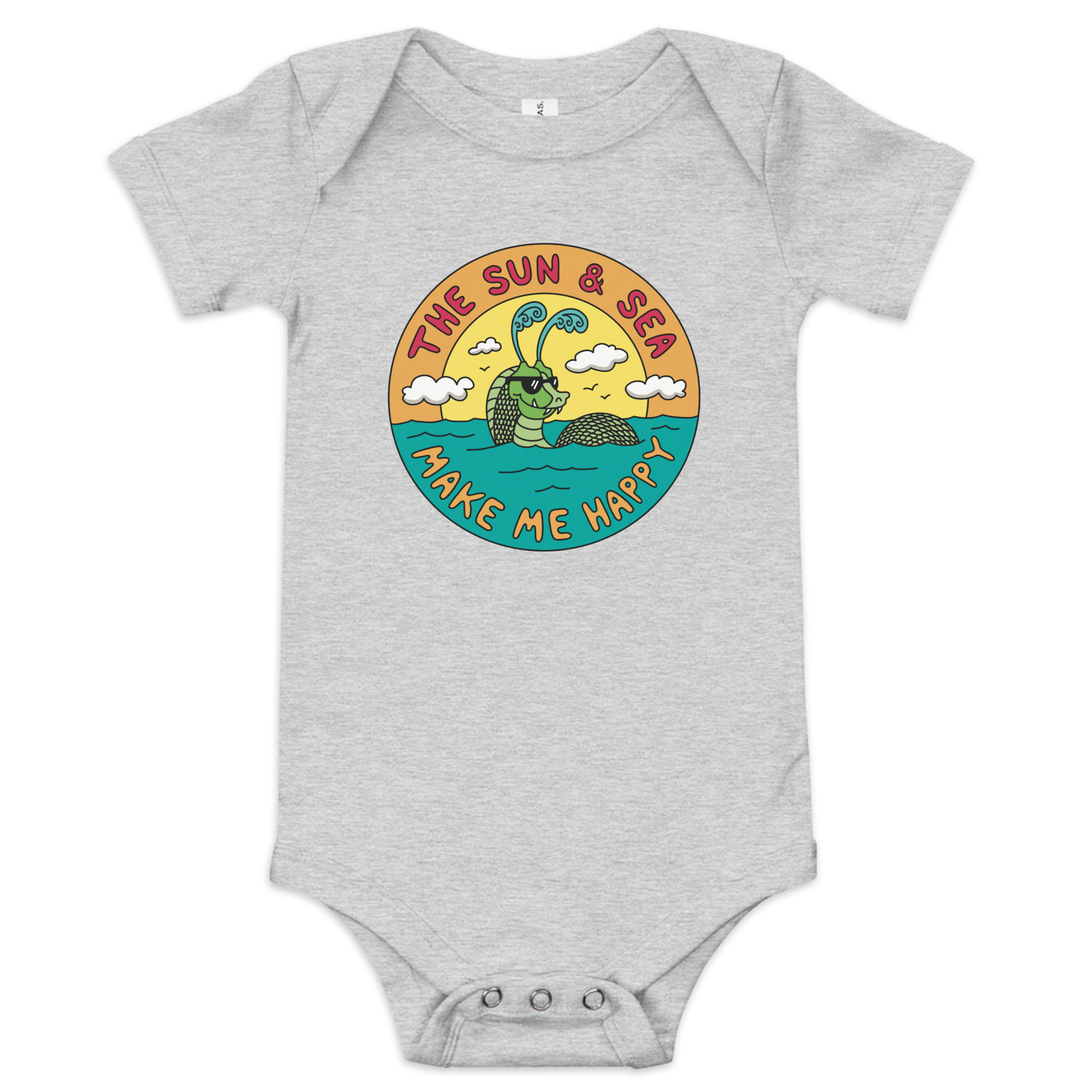 Colorful Sea Serpent Baby One Piece
