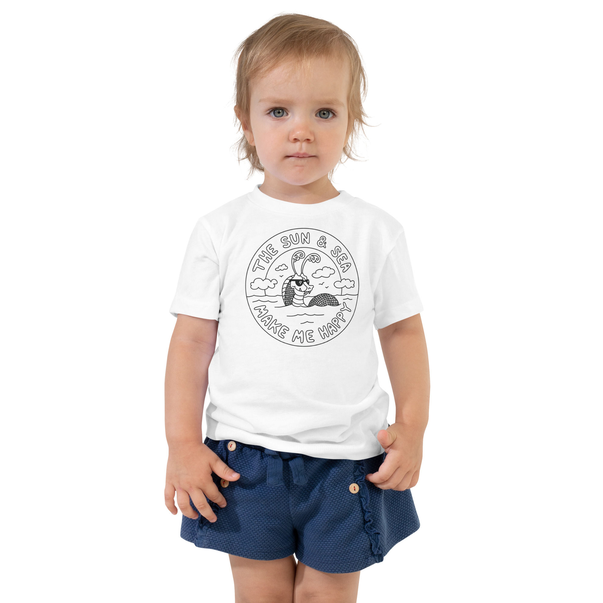 Minimalist Sea Serpent Toddler T-Shirt