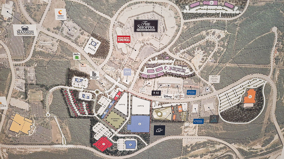 Overview of Gretna Road and Town and Country Drive Redevelopment Area (Photo courtesy of the City of Branson)