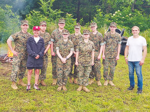 Forsyth MC-JROTC and Taneycomo Chapter, Daughters of the American Revolution honorably retire flags at GUMI Camp in Cedarcreek