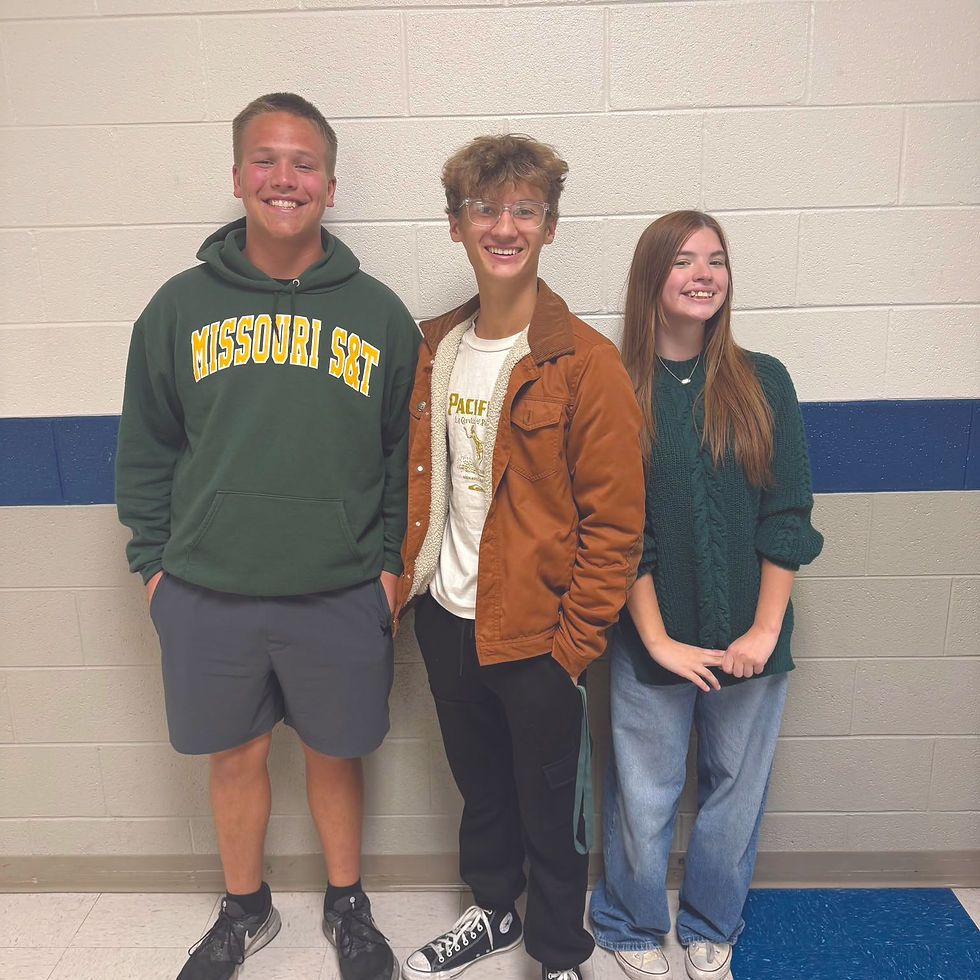 Jensen, Bone and Gallagher (Photo submitted by Hollister Schools)