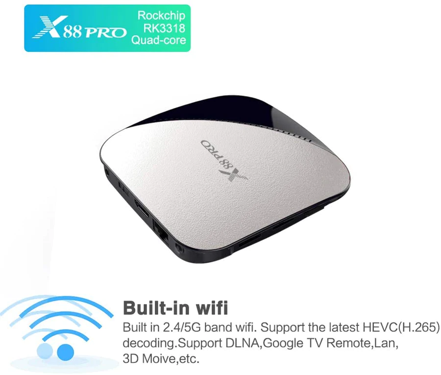 Thumbnail: X88 PRO TV Box Android 9.0 2GB RAM 16GB ROM RK3318