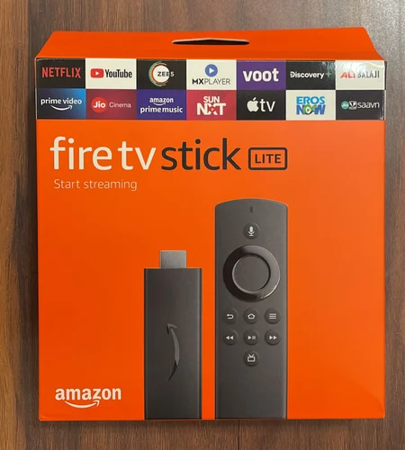 Fire TV Stick Lite with Voice Remote (Live TV Channels, Movies & Web Series))