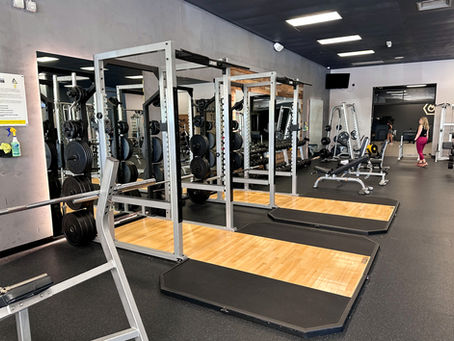 two squat rack ready for strength training