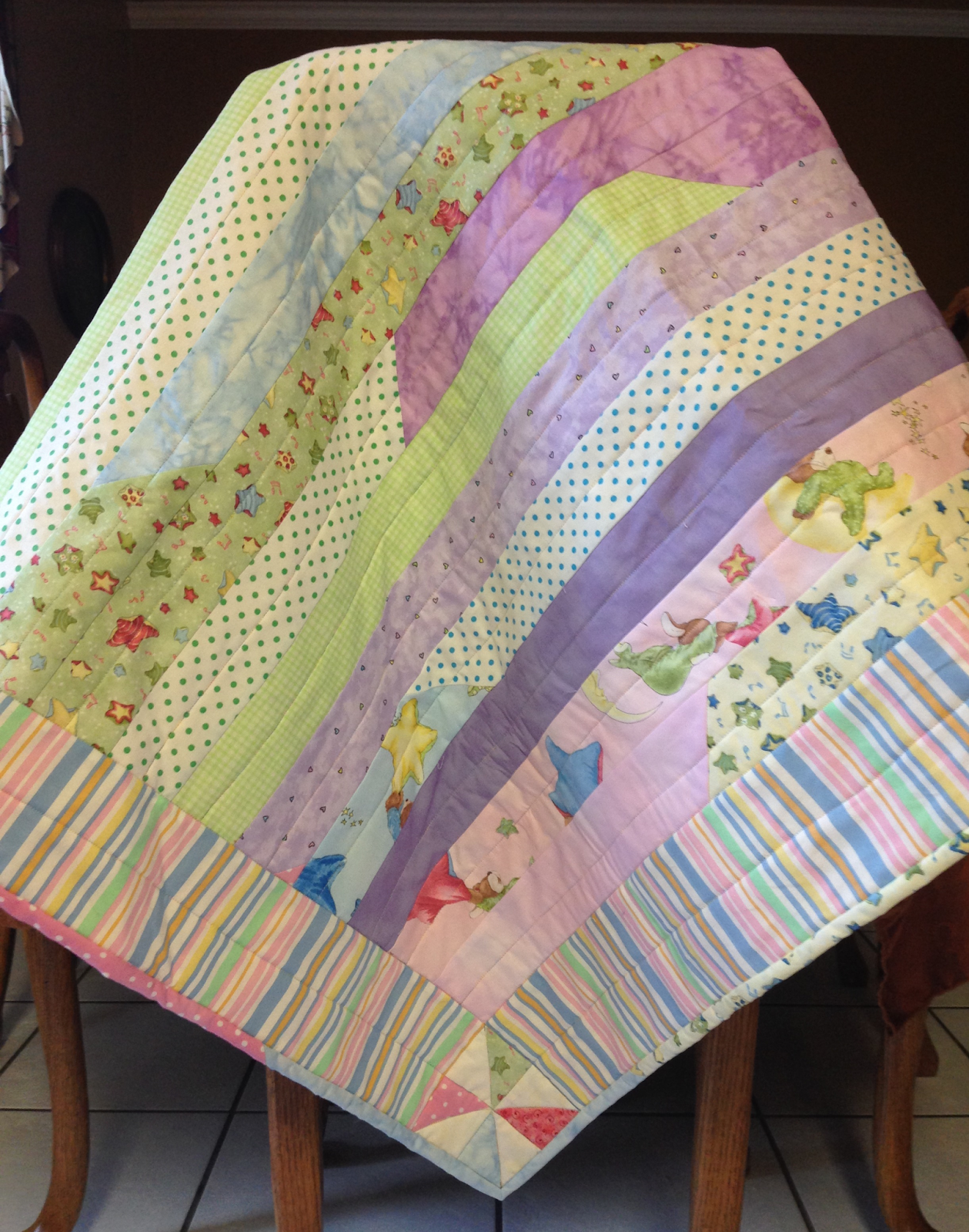 Strip Race Quilt - Baby Style