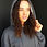 Thumbnail: Satin Lined Hoodie - Black