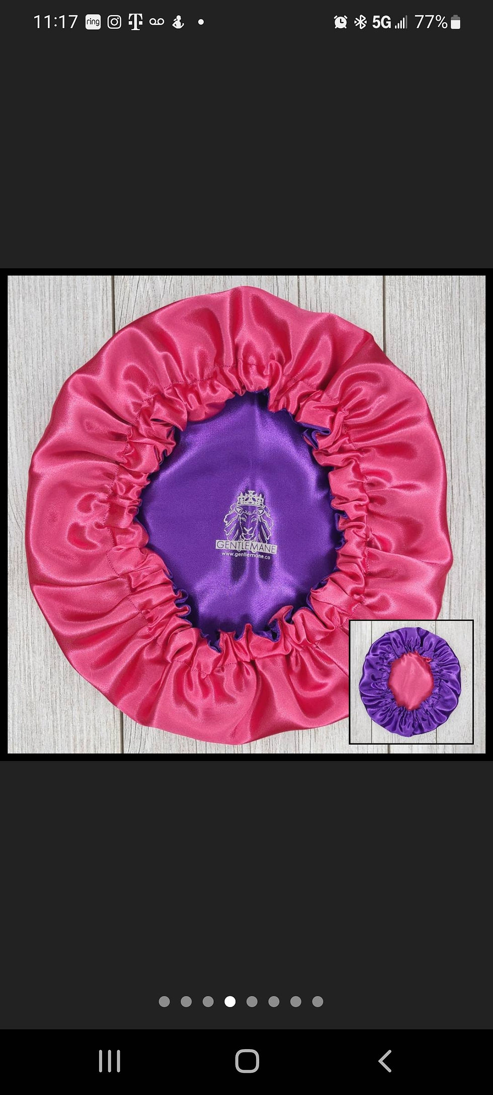 Thumbnail: Gentlemane Fuschia and Purple Satin Bonnet