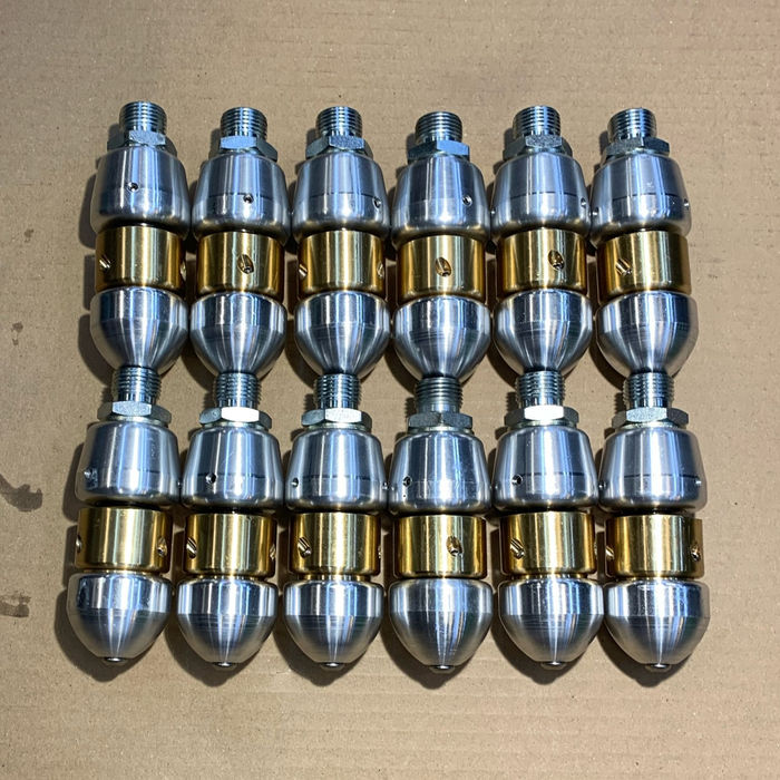 Custom-made jetting nozzles for professional drainage work