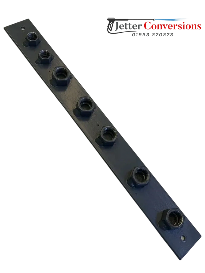 Drain jetting nozzle holder bar