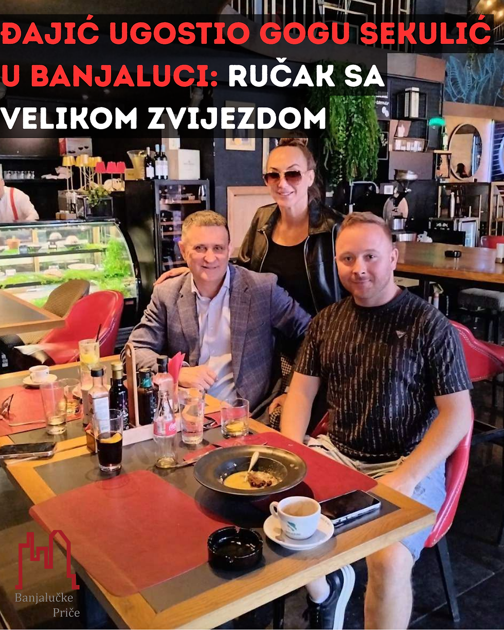 Đajić ugostio Gogu Sekulić u Banjaluci: Ručak sa velikom zvijezdom
