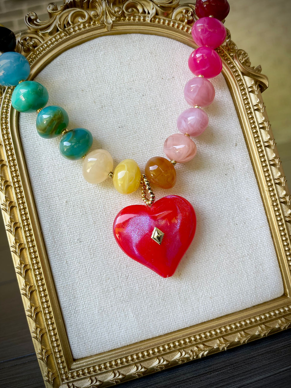 Thumbnail: Queen of Hearts Necklace with Charm