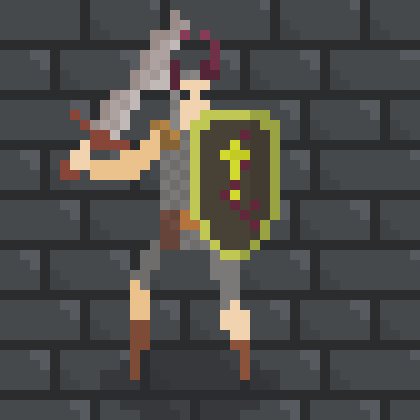 knight crusader pixel art game sprite aseprite pyxel edit