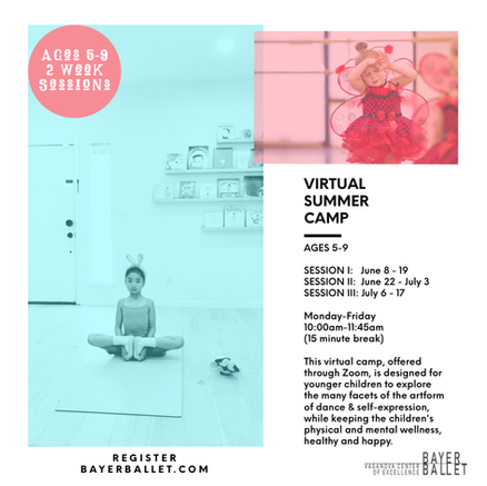 2-Week Virtual Summer Dance Camps (ages 5-9)