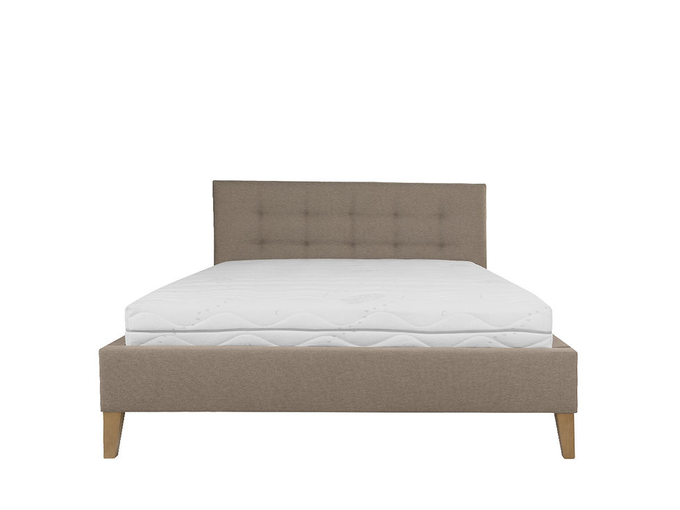 Thumbnail: Upholstered Taupe bed frame 160 (Euro Queen) VEGAS
