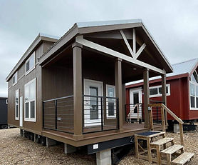 399 square feet with a loft, and upgraded insulation, and a 10-foot covered porch is a cozy and efficient