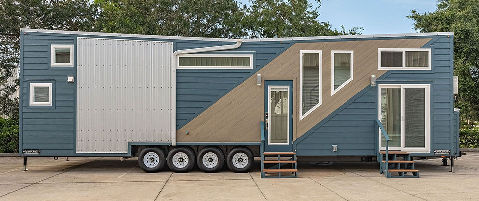 This custom-built model is expertly placed on a 40-foot Movable Roots trailer