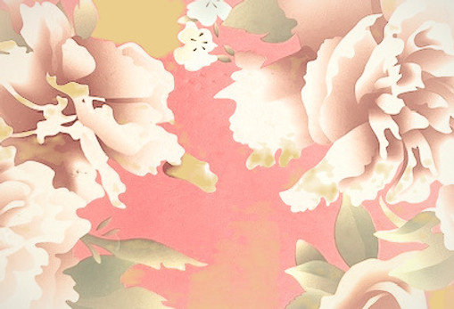 Yellow and rose vintage botanical print that inspires storytelling