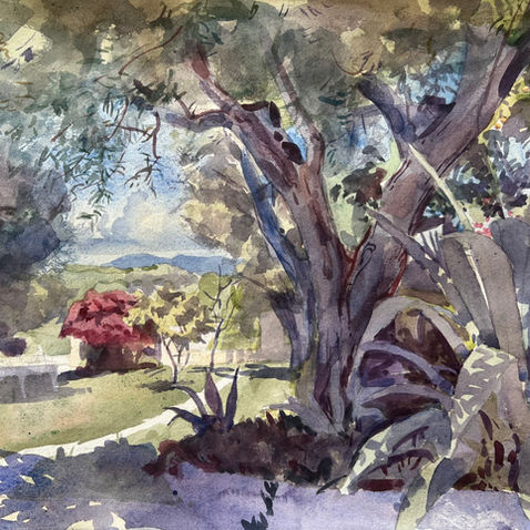 France Riviera watercolour watercolor