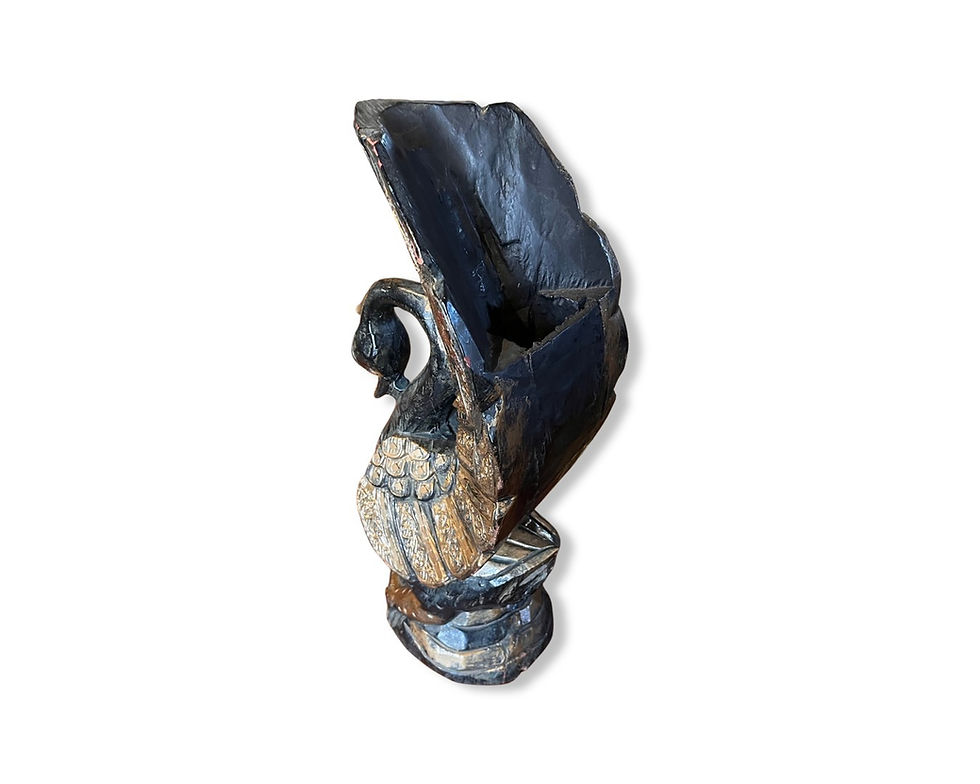 Thumbnail: Vintage wooden vase swan
