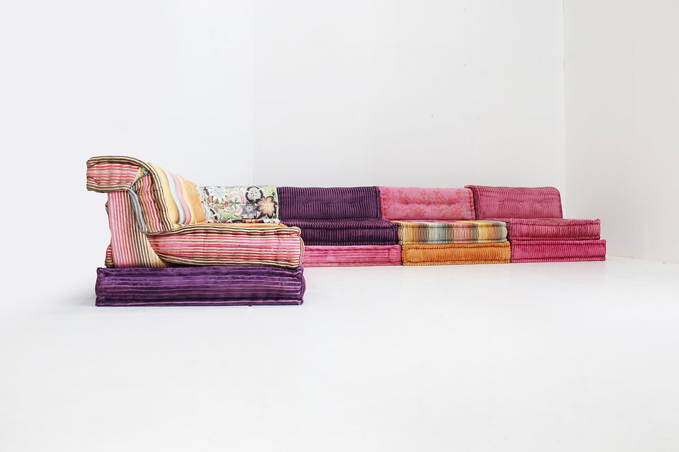 Thumbnail: Roche Bobois Mah Jong modular sofa Missoni fabric design by Hans Hopfer