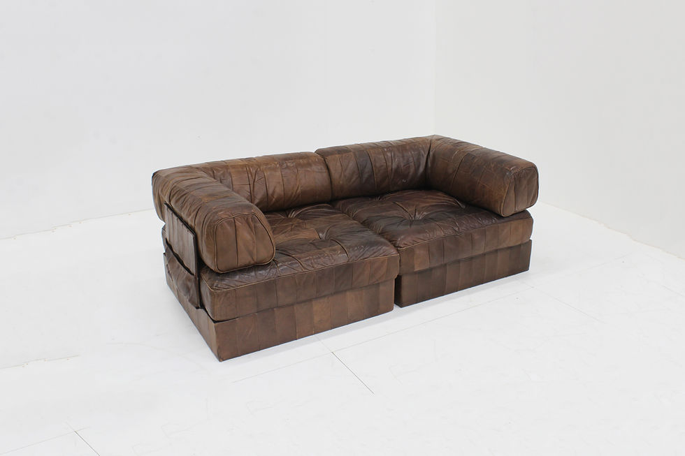 Thumbnail: De Sede DS 88 modular sofa brown leather Switzerland 1970