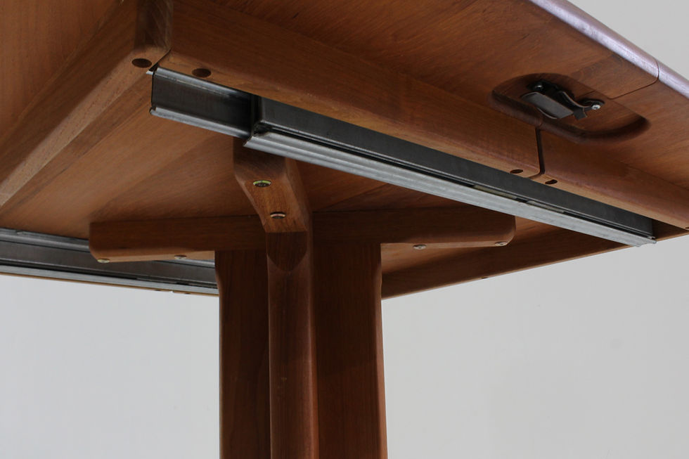 Thumbnail: Vintage Danish extendable dining table from the 1960s .